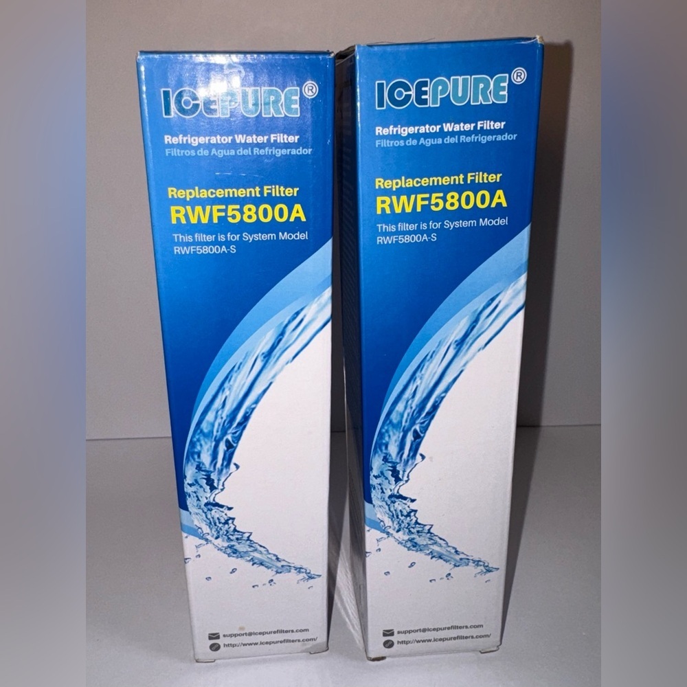 2-pack of ICEPURE RWF5800A refrigerator water filters